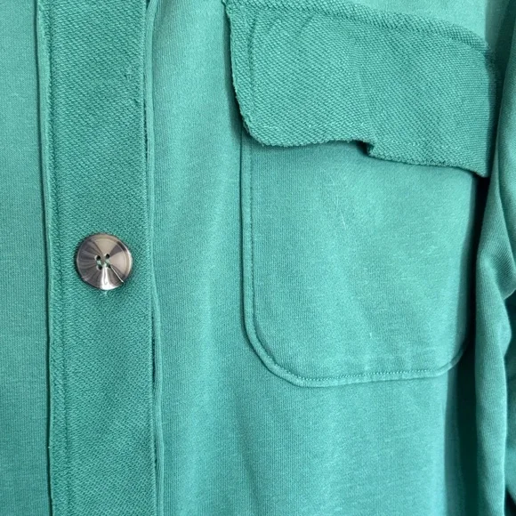 Maurices Green Knit Shirt Jacket Size Large - Picture 4 of 8